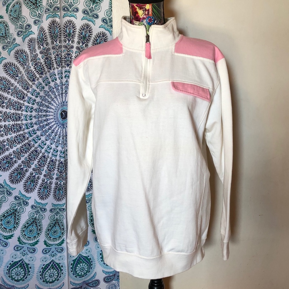 🌴 Thick Off White with Light Pink Pullover